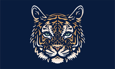 tiger on dark background