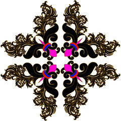 set of floral elements for design