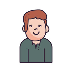 Isolated avatar man fill style icon vector design