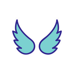 Fototapeta na wymiar Wings of the angel icon vector. Thin line sign. Isolated contour symbol illustration