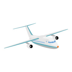 Flying passenger plane on a white background - 328299005