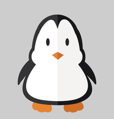 Cute fat Penguin vector illustration