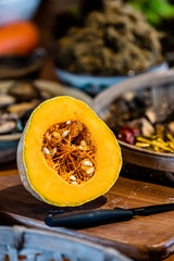 All kinds of ingredients in Chinese food