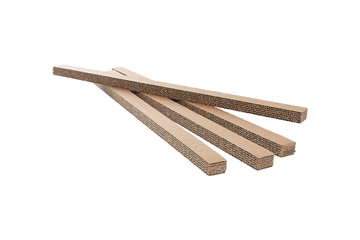 Corrugated cardboard panels isolated on white