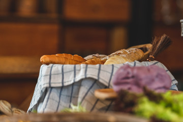 Bread baked in the basket