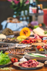 All kinds of ingredients in Chinese food