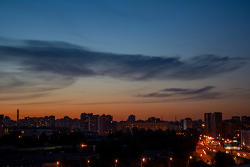 Obraz premium colorful sunset over the city