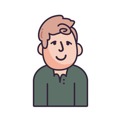Isolated avatar man fill style icon vector design