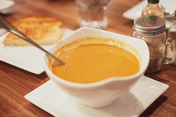 A shrimp soup
