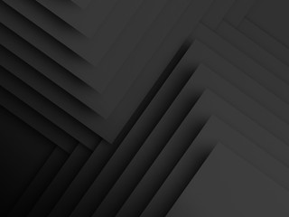 Minimalist black background, abstract geometric 3d art