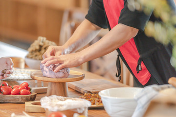 A busy hand in the kitchen