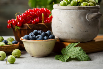 Close up of fresh summer berries