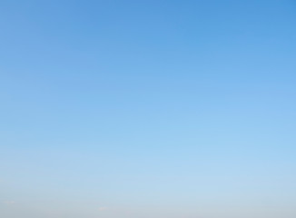 Blue sky in the evening.