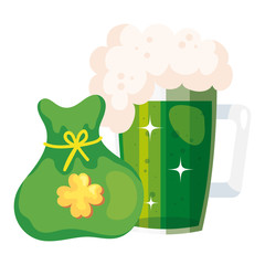 beer jar with bag money isolated icon vector illustration designicon