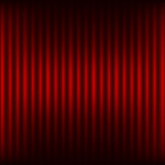Background with red theatre curtain. Vector illustration