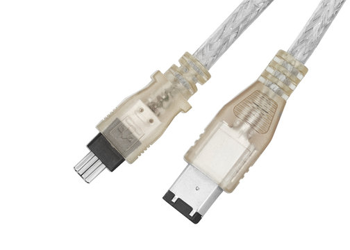 FireWire cable isolated on white