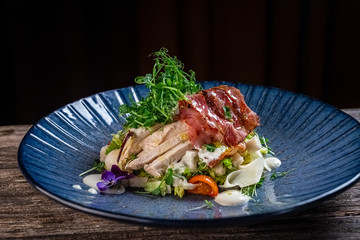 beef tagliata with vegetables