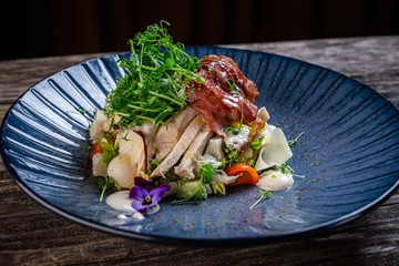 beef tagliata with vegetables