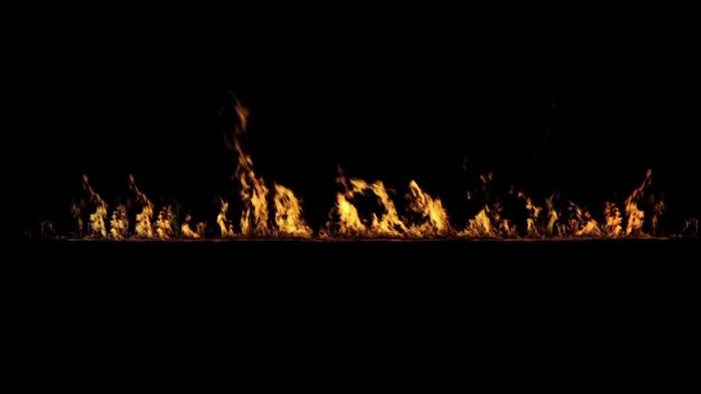 Fire line in super slow motion iso&eacute;lated on black, shooting with high speed cinema camera in 4K.