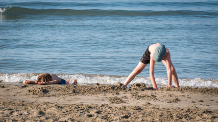 Enfants sur la plage