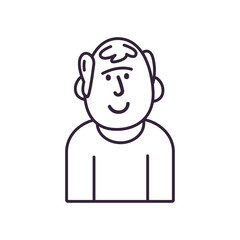 Isolated avatar man line style icon vector design