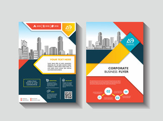 Template vector design for Brochure, Annual Report, Magazine, Poster, Corporate Presentation, Portfolio, Flyer, layout