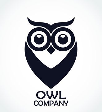 owl icon simple logo desing