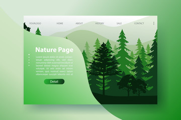 Travel and tourism website template for nature banners design.
