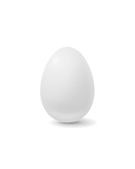 The stock vector illustration of a white egg is just on a white background.