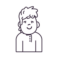 Isolated avatar man line style icon vector design