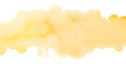 yellow watercolor stripe texture on a white background.