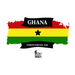 Ghana independence day vector concept