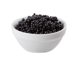 Fototapeta na wymiar Black caviar isolated on white