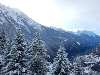 snow in San Bernardino, Canton of Grisons, Switzerland