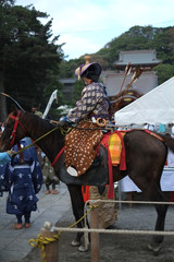 鶴岡八幡宮の流鏑馬の風景