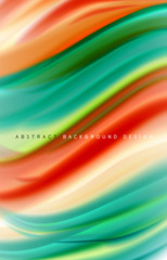 Abstract background - fluid color gradient waves, with dynamic motion line effect. Vector Illustration For Wallpaper, Banner, Background, Card, Book Illustration, landing page