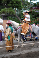 鶴岡八幡宮の流鏑馬の風景