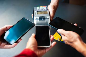 Mobile payment(NFC). Mobile Phones and Pay.