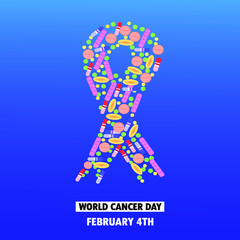 World cancer day concep