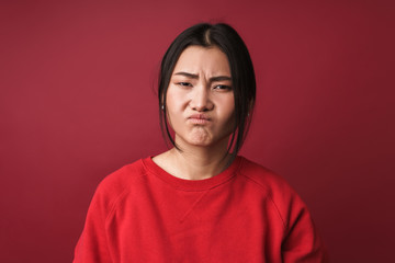 Close up of a pretty young asian woman