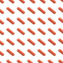 Seamless isometric pattern, geometric vector pattern. Endless texture for wallpaper, web page background, surface textures. Isolated on white background.