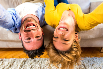 Young couple at home