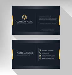 Business card in modern luxury style black and gold color
