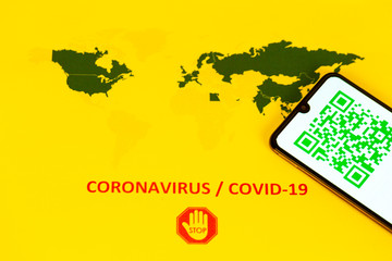 QR Code for coronavirus Covid-19 infection in company