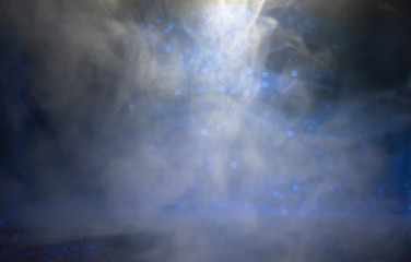 Pictures of smoke scenes and backgrounds with blue sparkling rings