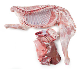 lamb with head and offal 