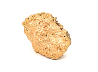macro Gold ore in the boulder , precious stone