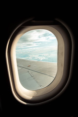 view from window of an airplane