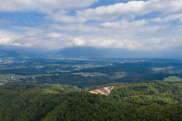 Fototapeta na wymiar Aerial view of natural mountain