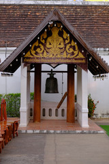 The old bell is located in the entrance to the antiques of Nan province.